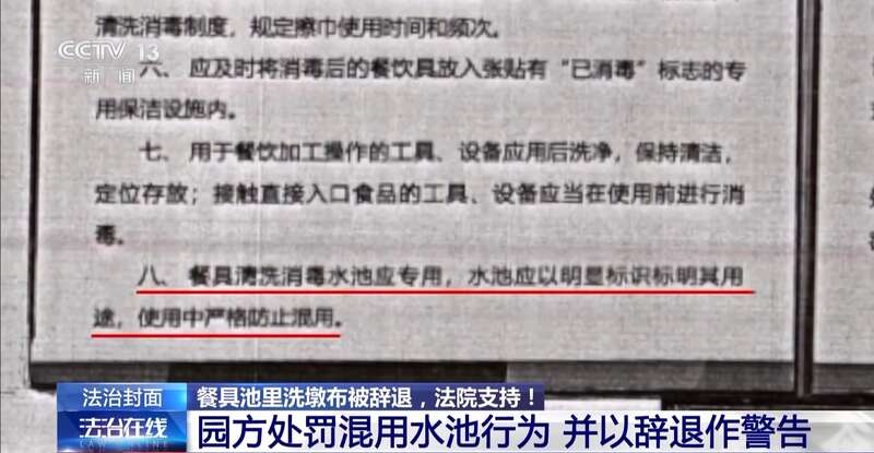 洗墩布被辞退 法院：支持！儿童安全重于一切不朽情缘游戏网站一名厨工在幼儿园洗碗池里(图11)